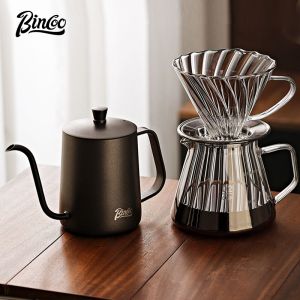 Bincoo Hand Brewed Coffee Pot Set Dripper Set Filter Cup Coffee Pot Coffee Funnel Glass Sharing Pot 400/600ML