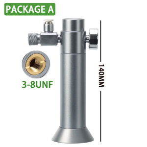 Fish tank CO2 regulator solenoid valve bubble counter CO2 mini gas bottle 3-8UNF with sleeve CO2 pressure reducing valve set