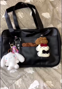 กระเป๋านักเรียนญี่ปุ่น Japanese high school bag PUMatte 17" กระเป๋านักเรียน ใส่แฟ้ม A4 #PU007