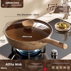 AMERCOOK | Non-stick PFOA-free Flat Pan