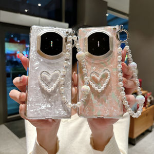 Cho Huawei Mate X7 X6 X5 X4 X3 trường hợp Bling sáng bóng bóng Sò Biển conchoid trường hợp bảo hiểm đầy đủ dây đeo cổ tay Dây bảo vệ bản lề chống sốc chống mỏng Dây Xích sợi mảnh Túi xách