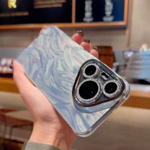 Huawei Pura 70 Case Huawei Pura 70 Pro Case Huawei Pura 70 Ultra Exquisite Hole Camera Protector Advanced Sense Gradual Feather Sand Phone Case