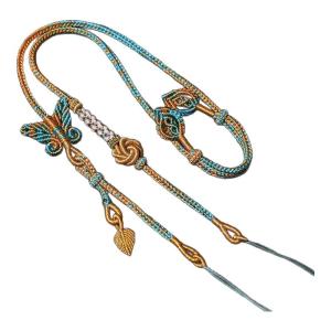 Handcrafted Premium Tassel Cord Original New Chinese Tangka Pendant Necklace Buddhist Amulet Chain Lightweight Fashion Jewelry