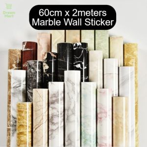 60cm x 2meters Self-Adhesive Vinyl Marble Wallpaper - Furniture Stickers