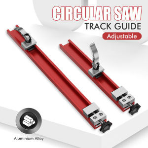 Adjustable Circular Saw Track Guide Aluminum Alloy Cutting Machine Cushion Base Plate for Woodworking Cutting and Milling