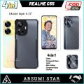 PROMO PAKET MURAH 4 IN 1 CASE VIVO Y12 / Y13 / Y15 / Y17 SERIES HARDCASE ARMOR TPU SHOOKPROF TRANSPARAN CASING + ANTI GORES CERAMIC ANTI SPY + SKIN CARBON 3D + SKIN CAMERA LENS. 