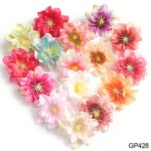 5ชิ้นดอกไม้ปลอมตกแต่งผนังหัวดอกไม้ปลอมดอกไม้งานแต่งงานในบ้านตกแต่งของขวัญแบบทำมืองานฝีมือดอกไม้จำลอง