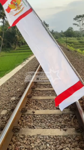 Bendera umbul umbul mini (premium) bandir garuda tengah ukuran 3M