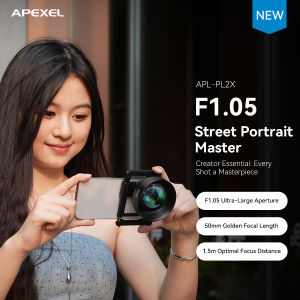 apexel | APEXEL 2X Optical Magnification Portrait Master Lens Telescope Telephoto Lens with Universal Clip for iPhone Xiaomi Smartphones