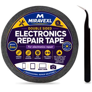 2mm Phone Screen Repair Tape Kit with Tweezers & 20ml Adhesive Remover for Cell Phones iPads Tablets Laptops & Cameras