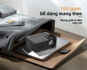 Máy Chiếu Di Động Không Dây Cầm Tay YT100 15ANSI Máy Chiếu Gia Đình Ngoài Trời Di Động Có Loa Tích Hợp 5V2A Để Phát Lại Video