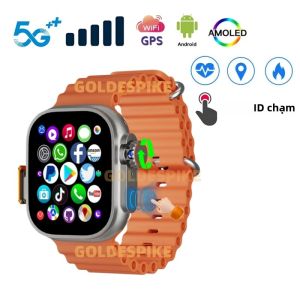 Đồng Hồ Thông Minh DW100 PRO 4G/5G Hệ Điều Hành Android Màn Hình AMOLED 2.2 Inch Cảm Biến Vân Tay GPS SIM WIFI Theo Dõi Sức Khỏe Đo Nhịp Tim Nghe Nhạc Tương Tác