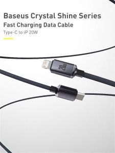 Cáp sạc nhanh Type C to Lightning 20W Baseus Crystal Shine Series Fast Charging Data Cable- CAJY