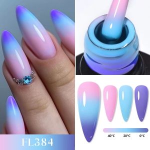 สี่ LILY 7ml ความร้อนเล็บเจล 3 สีเปลี่ยนกึ่งถาวร Soak Off UV/LED เล็บอุปกรณ์เจลสําหรับเล็บออกแบบ