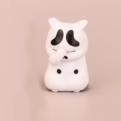 Face Covering Kitten Ornament Cute Cartoon Forehead Cat Desktop Decoration Siamese Orange Cat Doll Home Decoration Sculpture