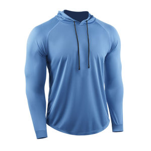 Moisture-wicking Hooded Loose Fit Athletic Training Shirt