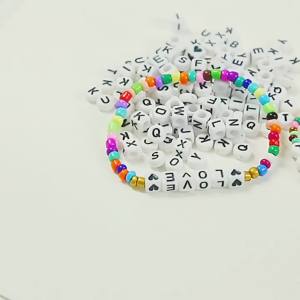 100-500pcs Acrylic Cube A-Z 26 Letter Beads Loose Spacer Alphabet Beads for Jewelry Making DIY Bracelet Necklace Accessories