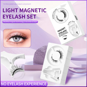 SUNYWILL New 1 Pair Magnetic False Eyelashes Glue Free Natural 4 Magnets Fake Eyelash 3D Mink Eye Lashes Beauty Makeup Tool