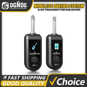 2.4G Wireless Guitar System Built-in Rechargeable Lithium Battery Wireless Guitar Transmitter Receiver for Electric Guitar Bass
