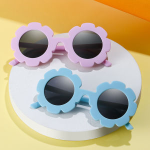 2-8 Years Childrens Sunglasses Multi Color Optional Boys Girls Sunglasses Cute Sunflower UV400 Protection Glasses