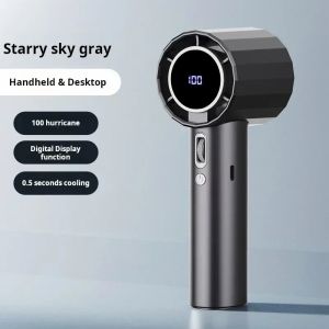 4000mAh Portable Refrigeration Fan Handheld Turbo Fan 100 Gears Adjustable USB Rechargeable Mini Personal Fan for Travel Camping