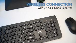 Keyboard Mouse Wireless Silent Combo NYK K40 Keyboard Komputer PC