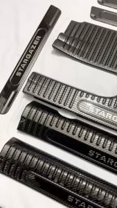 Ốp Bậc Cửa Nẹp Bước Chân Carbon Xe Huyndai Stargazer 2023-2024 Mẫu Vân Carbon Cao Cấp Sẵn Keo Dán 3M Có Đủ Bộ Trong N