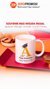 Kado Mug Wisuda Inisial Nama - Hadiah Mug Graduation