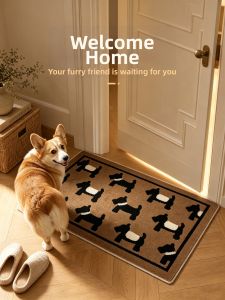 YINSHANG | Vintage Cartoon Design Premium Wiltom Woven Doormat