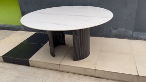 Velmar Marble Round Dining Table / Modern 1.5M Round Sintered Stone Table - FRM5223-TA
