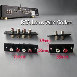 JCD | 2PCS RCA Lotus Socket Female Socket Audio AV Adapter 2-Hole 4-Hole Power Amplifier Audio Speaker Wiring Socket