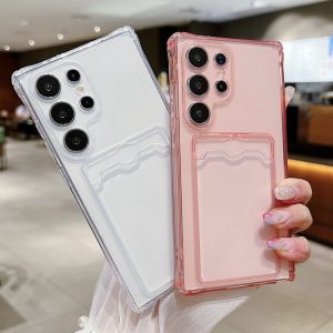 Crashstar vỏ điện thoại chống sốc mềm trong suốt có khe cắm thẻ cho Samsung Galaxy S25 S24 Ultra S23 + S22 S21 Plus S20 FE Note 20 Ultra A16 A55 A35 A25 A15 A54 A34 A14 A73 A33 A13 A32 5g A72 A52 a12 A71 A51 4G a21s A50 A30 A20 Ốp điện thoại silicon