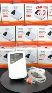 Máy sủi tích điện Kaokui AC / DC Mini Air Pump 1 2 vòi bể cá tép thủy sinh s2