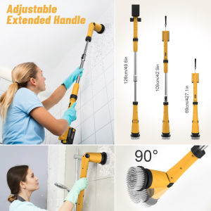 🌈รับประกัน 2 ปี 🌈Qimedo 8in1 แปรงขัดไฟฟ้าไฟฟ้า 1200 RPM เครื่องขัดอเนกประสง ที่ขัดห้องน้ำไฟฟ้า แปรงทำความสะอาดไฟฟ้า