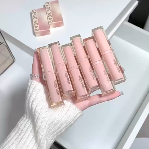 [การจัดส่งจากประเทศไทย] Yicenmy GEGE หมีลิปสติกสีแดงลิปสติกกันน้ำแก้วธรรมชาติลิปสติกเครื่องแต่งหน้าความชื้นเคลือบริมฝีปากอ่อน