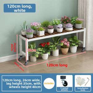 Mobile Step-Structured Flower Pot Stand