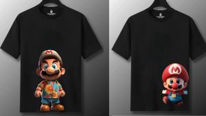 Kaos Anak Mario Bross Series Cotton Sablon