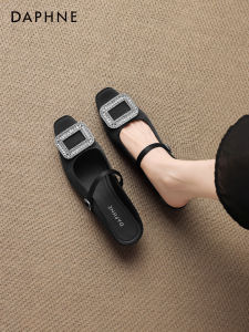 Daphne | Summer Wear Slip-On Mule Shoes Black