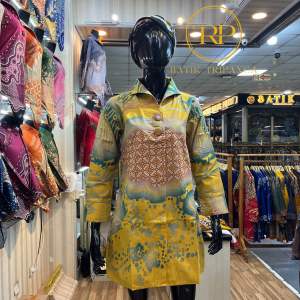 Baju Batik Tunik | Batik Couple Pasangan | Batik Sarimbit | Batik Kerja | Bahan Katun Solo Lapis Furing Trikod