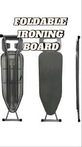 Standing Ironing Board with Premium Board Cover and Iron Rest - Retractable/Adjustable Height/Lightweight/Fireheart Warrior