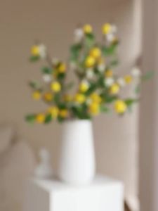 Lemon Branches With Fruit Simulation Green Plants Fresh Home Decoration Photo Props Plastic Fruit Flower Arrangement Fake Flower