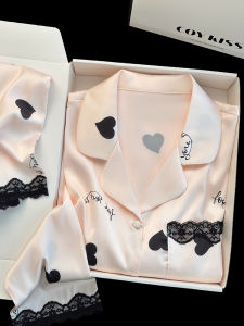 Silk Sleepwear Womens Fashion Home Clothes Thin Autumn New Arrival Coy Kiss Popular Model Comfortable Long Sleeve Loose Fit