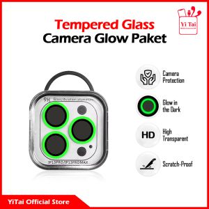 YITAI - Paket Tempered Glass Camera Glow untuk iPhone 11-16