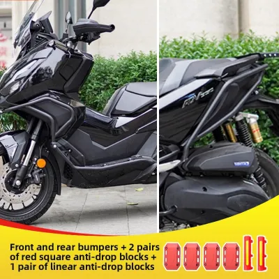 Thickened ADV350 Motorcycle Bumper Guard Bracket Anti-Fall Front And Rear Spotlight Exhaust Pipe Bracket Motorcycle Accessories