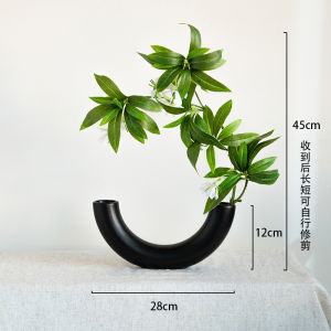 Elegant Mini Ceramic Flower Vase Green Luxury Decorative Tabletop Decoration Dried Flower Living Room Decor Home Decoration