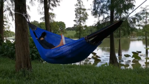 Travel Hammock with Storage Bag 250KG Duyan Ice silk Hammock Camping Hiking Outdoor Foldable Hammock
