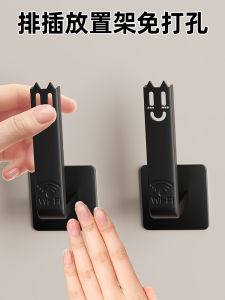 Wall-Mounted Home Plug Bracket Router Placement Stand No-Drilling WiFi Storage Rack TV Box Support Plastic Material