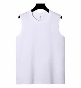 American Style Heavyweight Pure Cotton Mens Vest Cool Trendy Versatile INS Summer Clothing Sleeveless Shoulder T-Shirt