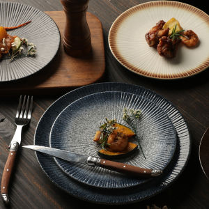 Delicious Steak Plate Special Good Looking High End Plate Breakfast Plate Japanese Style Plate Shallow Dish Ceramic Material