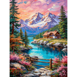 Jigsaw Puzzle for Adults 500/1000/1200/2000PCS Mountain Lake River Scenery DIY Craft Home Wall Decoration Gift Idea
